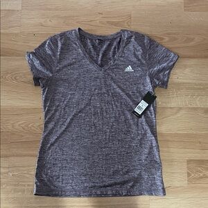 Adidas Women's Short Sleeve Heathered Tee - Purple